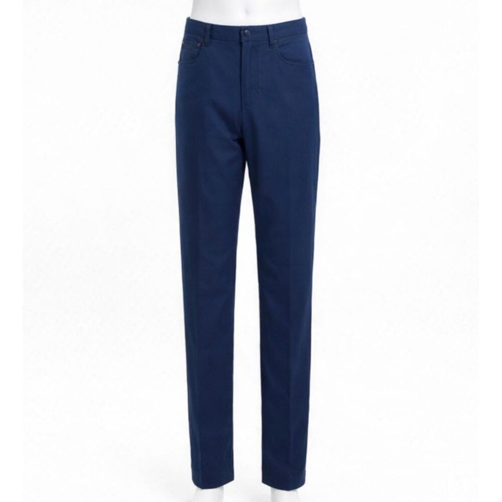 FourLaps Pants Mens 34X32 Blue Traverse Athletic Fit 4-Way Stretch Golf Chinos